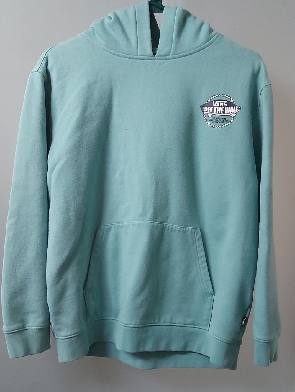 Vans  Teal  Hoodie with 'Off The Wall' Logo